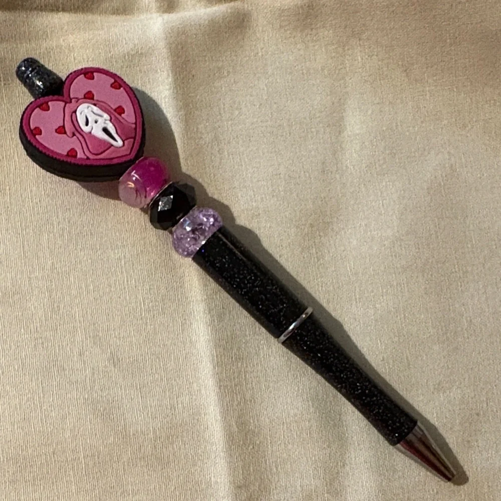 Fun Character-Themed DIY Pen Set with Black and Purple Accents #2